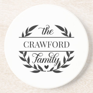 Família Personalizada Laurel Wreath Porta copos