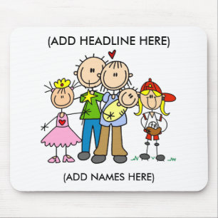 Família personalizada uma Mousepad da vara