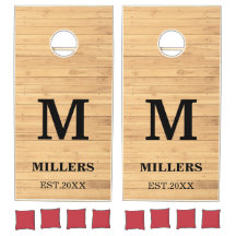 Família russa de madeiras personalizadas Monograma