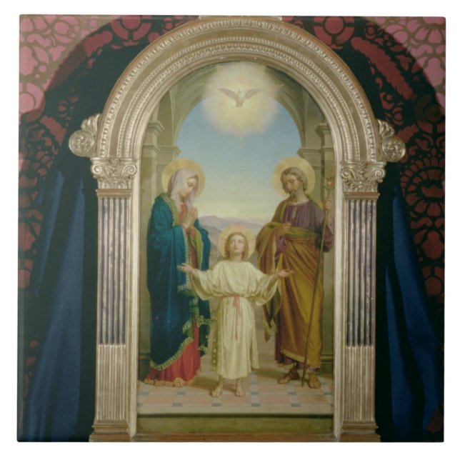 Família santamente, 1898 (tempera no painel) (Frente)
