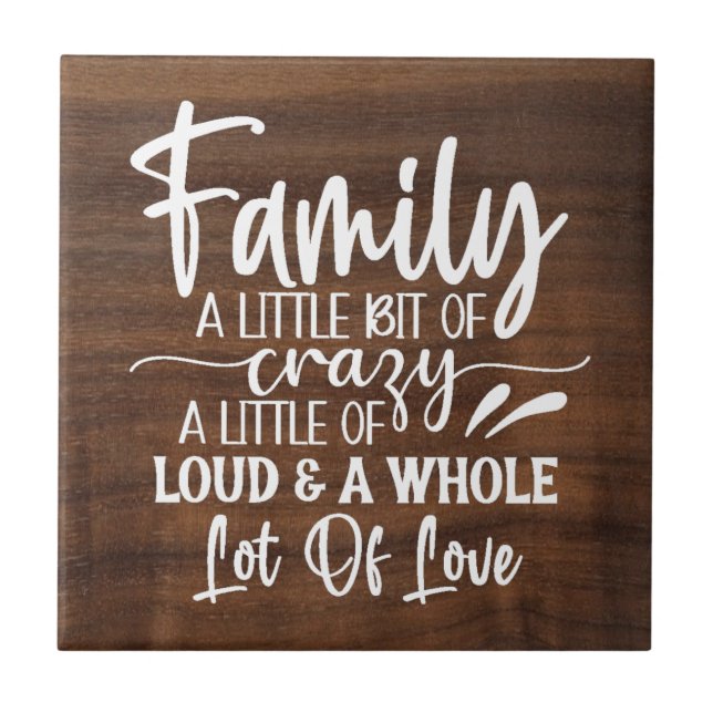 Família Um Pouco De Azulejo De Cerâmica Louca (Frente)