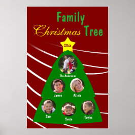 Family Christmas Tree Keepsake Custom Photo Poster