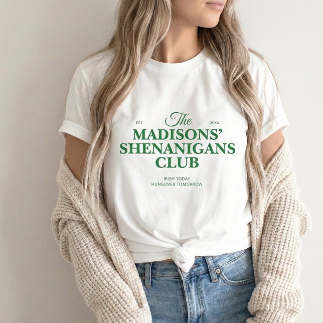 Family Name Shenanigan St. Patricks T-Shirt (Criador carregado)