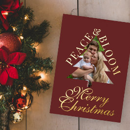 Family photo handwritten script burgundy real