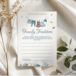 Family Tradition Baby Advice Card Baby in Bloom