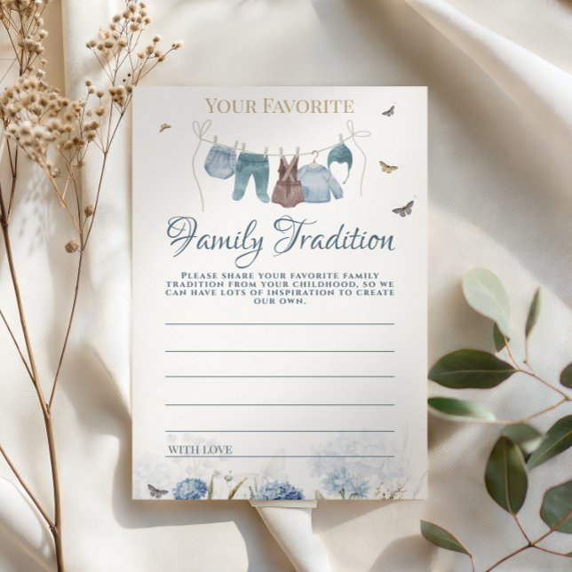 Family Tradition Baby Advice Card Baby in Bloom (Criador carregado)