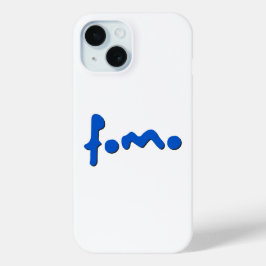 Famo Minimal Blue Script Estojo para iPhone