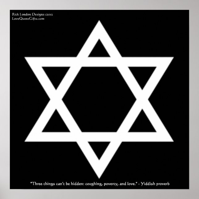 Famosa citação iídiche sobre Poster de amor por Ri (Frente)