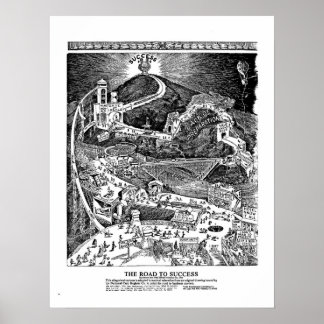 Famosa ESTRADA PARA SUCEDER A celebração de Poster