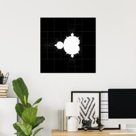 Famoso Mandelbrot colocou branco no Poster preto