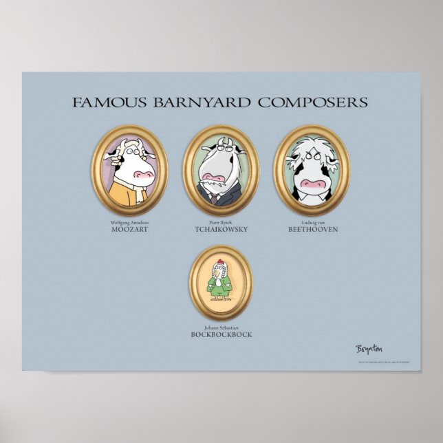 FAMOUS BARNYARD COMPOSERS poster por Sandra Boynto (Frente)