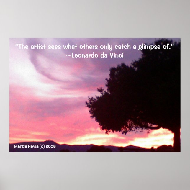 Famous Words: Tree - da Vinci - Poster (Frente)