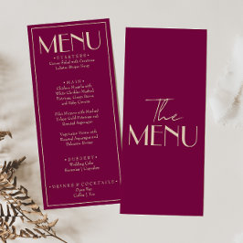Fancy Wine Old Money Retro Luxury Wedding Menu