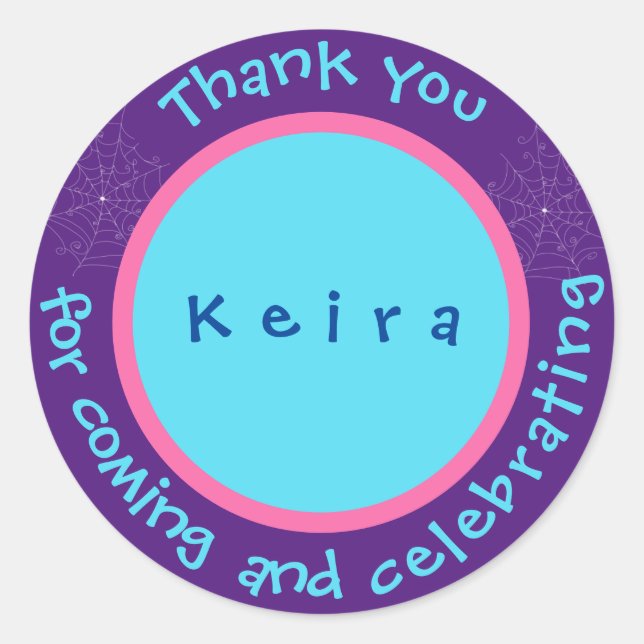 Fang-tastic Spideweb Agradeço o rótulo do adesivo (Frente)