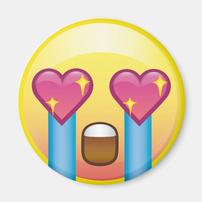 Fangirl animado chorando amor feliz imã (Frente)