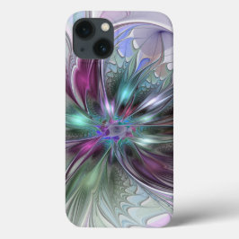 Fantasia Abstrata Colorida Floral Fractal Moderna