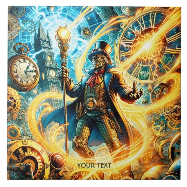 Fantasia adorável feiticeiro do tempo Steampunk (Frente)