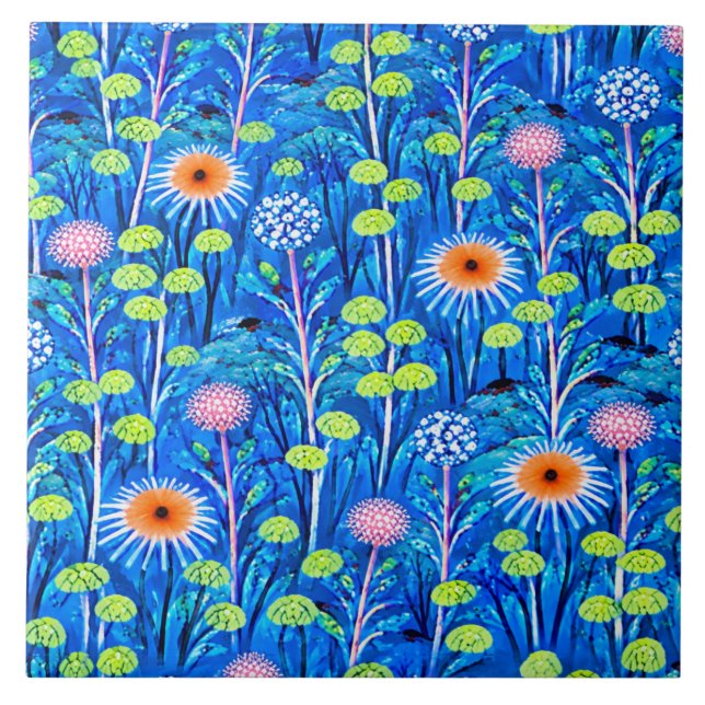 Fantasia Azul de Prado de Flores Silvestres (Frente)