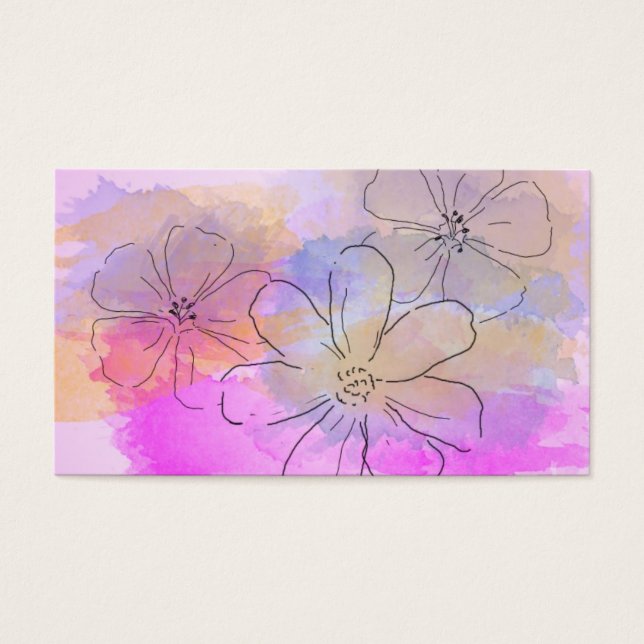 Fantasia de Flor de Aquarela (Frente)