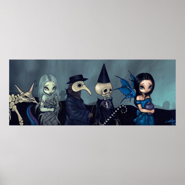 Fantasia de funeral IMPRESSÃO gótica ART da Procis (Frente)