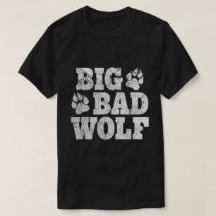 Fantasia de Lobo Mau Traje Engraçado Camiseta de H