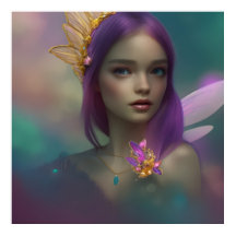 Fantasia dos sonhos Menina Fada Doce pôster roxo r