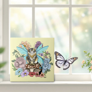 Fantasia Floral de Gato Fada Tabby Pastel Capricho