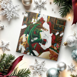 Fantasia Mágica de Natal Dragão de Santa Natal Aco