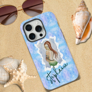 Fantasia Personalizada Sereia Watercolor Boho Art
