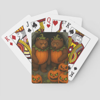 Fantasias de Urso Casal Cartas de Baralho