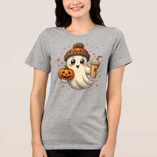 Fantasma Bonito com Camisa-T de Halloween de Bompk