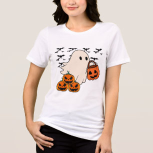 Fantasma Bonito com Pedra no Halloween Trick-or-Tr