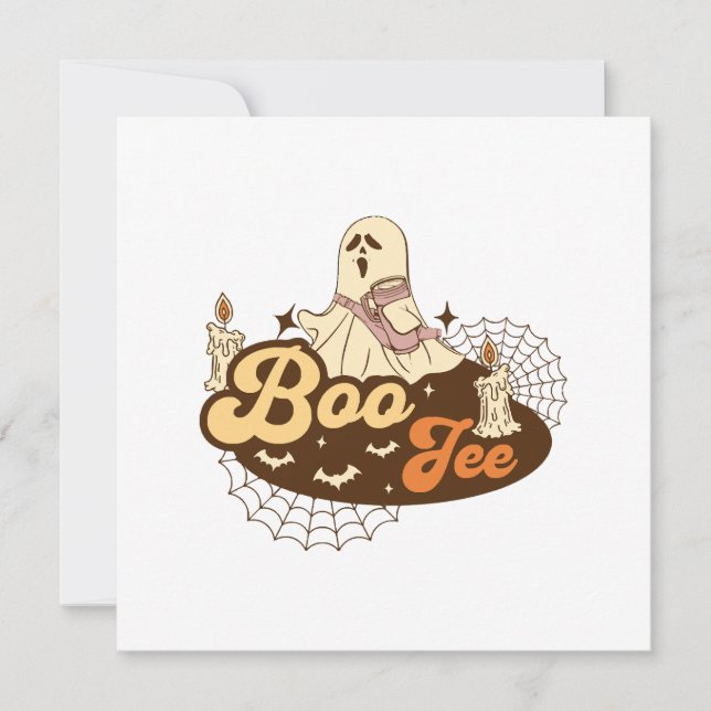 Fantasma Boo-Jee Halloween engraçado (Frente)