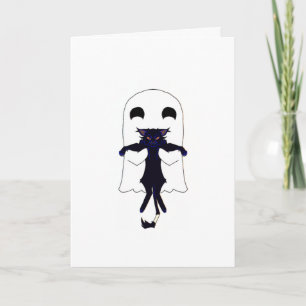 Fantasma + Cartão Whimssical Preto Scraggly