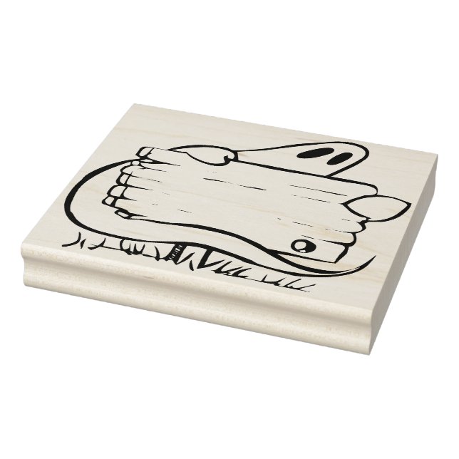 Fantasma com carimbo de ilustração de poste de sin (Carimbo)