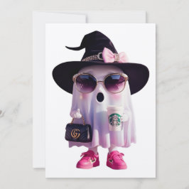 Fantasma da Pequena Senhora das Halloween com café