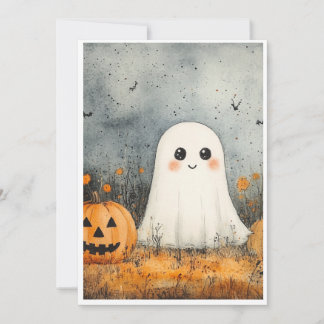 fantasma de cartão de Halloween 