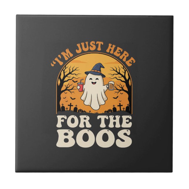 Fantasma de Halloween Aqui Para Os Vaias (Frente)