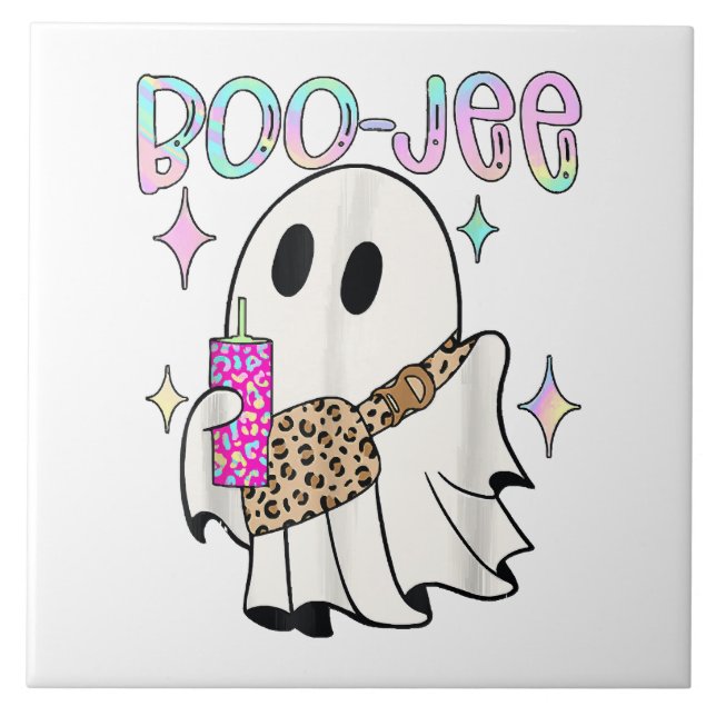 Fantasma de Halloween Engraçado Boo Jee (Frente)