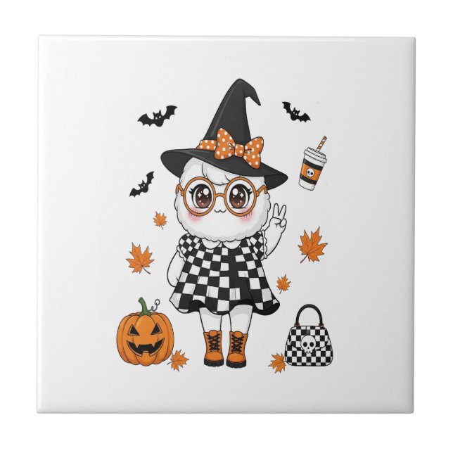 Fantasma de Halloween Fofo (Frente)