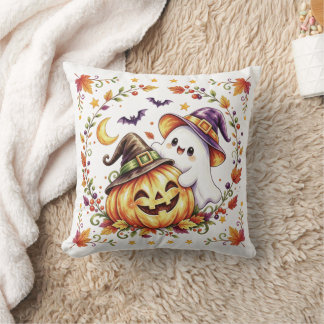Fantasma de Halloween Fofo e Almofada de Arremesso