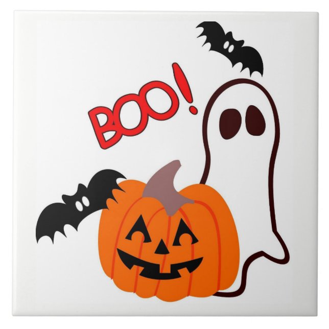 Fantasma do Dia das Bruxas com abóbora (Frente)