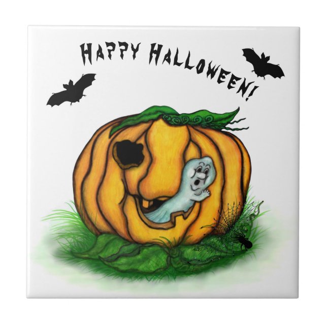 Fantasma do Halloween, Bat, Ghost e Spider (Frente)