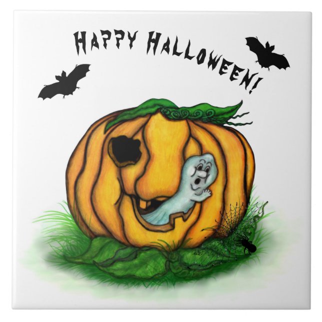 Fantasma do Halloween, Bat, Ghost e Spider (Frente)