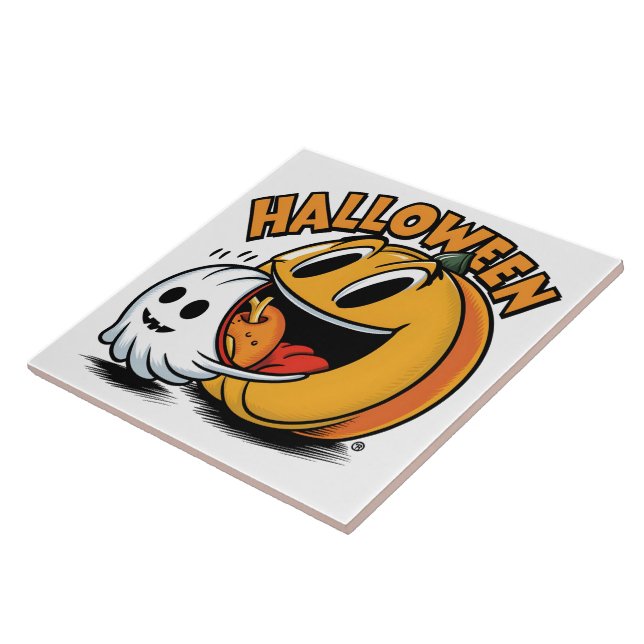 Fantasma e abóbora celebram o Dia das Bruxas! (Lateral)