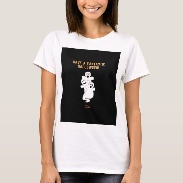 Fantasma Fantasma Camisa Básica Branca de Mulher (Frente)