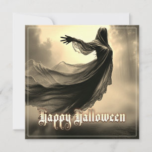 Fantasma Feminino Negro no Inferno - Halloween