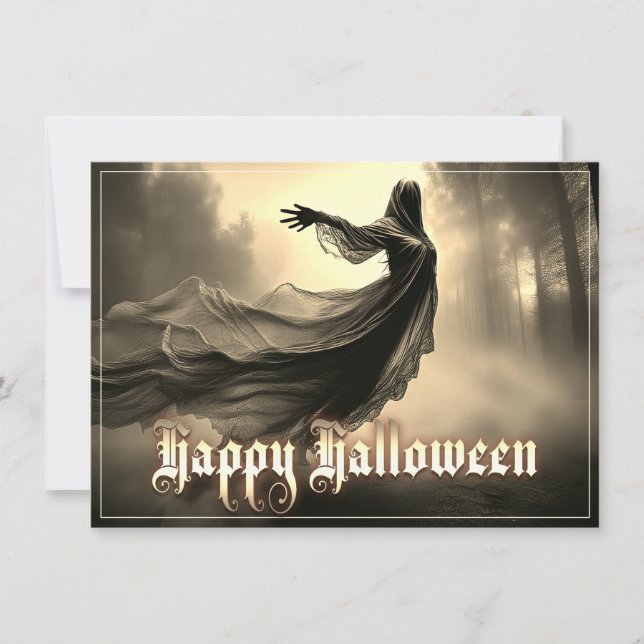 Fantasma Feminino Negro no Inferno - Halloween (Frente)