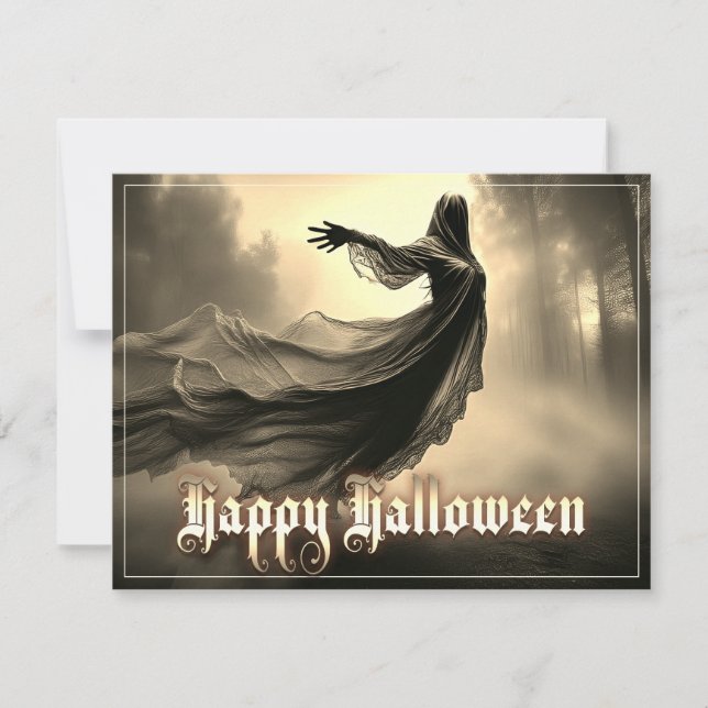 Fantasma Feminino Negro no Inferno - Halloween (Frente)