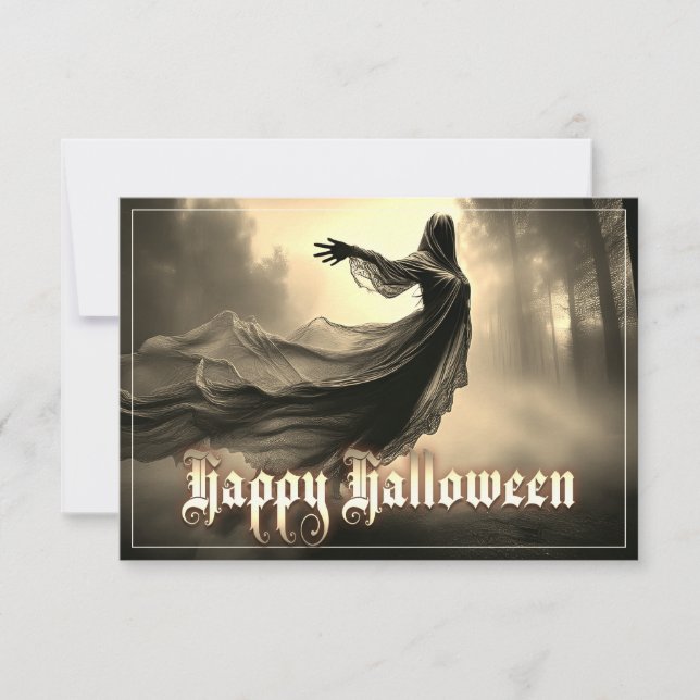 Fantasma Feminino Negro no Inferno - Halloween (Frente)